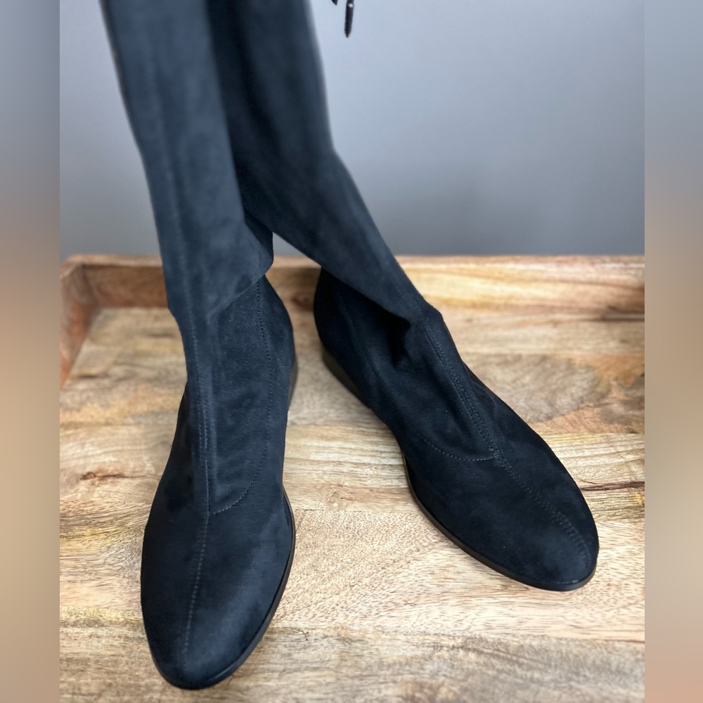 NWB SAKS FIFTH AVENUE Ida Micro-Suede Over-The-Knee Boots: Size 10